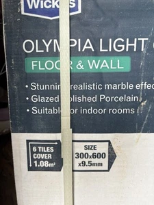 Wickes Olympia Light Grey Floor And Wall Tiles - Picture 1 of 3