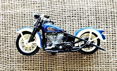 Harley Davidson Maisto 1936 escala 1:18 azul nudillo motocicleta serie 2000 7 Foto 1 de 4