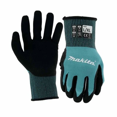 Makita T-04123 FitKnit Cut Level 1 Nitrile Coated Gloves L/XL - Image 1 of 4