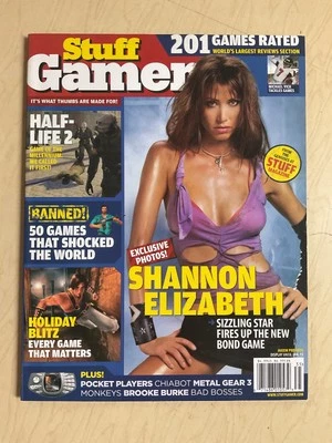 2003 Stuff Gamer video game magazine PREMIER issue #1 Shannon Elizabeth cover - Image 1 of 4