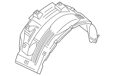 Genuine Nissan 2012-2021 NV1500 NV2500 NV3500 Fender Liner 63831-1PA0A - Image 1 of 2