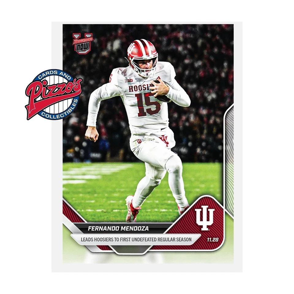 Tarjeta de fútbol americano Fernando Mendoza Indiana 2025-26 Bowman U NOW 52 preventa Foto 1 de 1