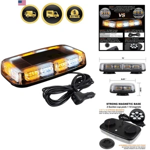 Emergency Strobe Lights LED Roof Top Light Bar for Trucks Snow Plow Vehicles - Picture 1 of 8