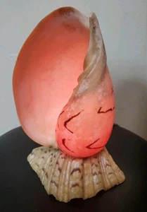 Vintage 50er Jahre Maritim Muschel Muschel Volkskunst TV Lampe funktionstüchtig Handarbeit - Bild 1 von 12