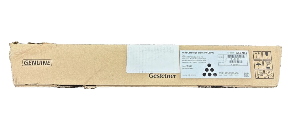 Genuine Ricoh IM C6000 Black Toner Cartridge 842283 IM C4500 C5500 VAT INCLUDED - Image 1 of 1