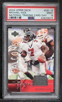2004 National Trading Card Day Michael Vick #UD-9 PSA 9 MINT - Image 1 of 2