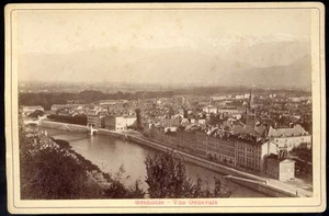 GRENOBLE, VUE GENERALE - Photo Format Cabinet fin XIX - Picture 1 of 1