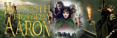 2 No. Banderas personales de cumpleaños de El Señor de los Anillos Foto 1 de 2