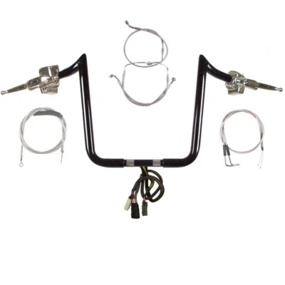 1 1/4" Black 16" PrimeApe Handlebar Kit 1998-2006 Harley Road Glide w/Cruise - Изображение 1 из 4
