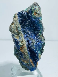 Azurita-Malaquita-Minerales-Mina Liufengshan,Guichi,China-121g-Base de exhibición de vidrio - Imagen 1 de 11