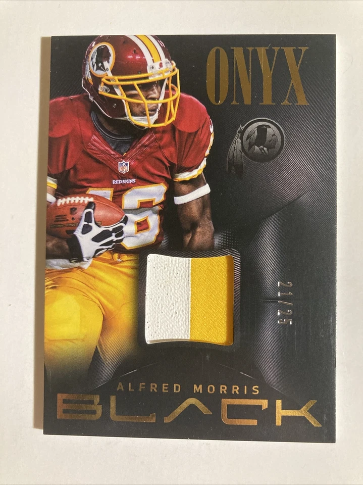 2013 Panini Black Onyx Materials Prime /25 Alfred Morris #18 Washington Redskins - Image 1 of 4