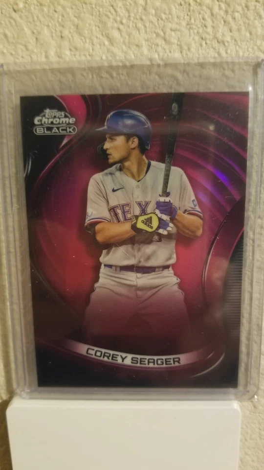 2022 Topps Chrome Black Magenta #1 Corey Seager  02/10 - Image 1 of 2