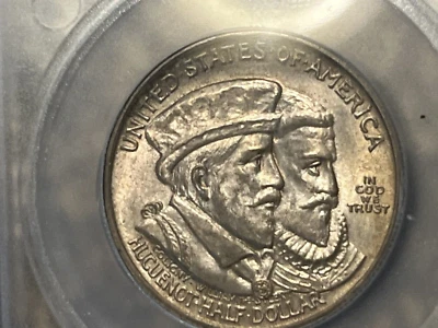 1924 Hugenot Commemorative Half Dollar in non approved holder per Ebay - Image 1 of 4