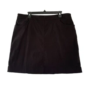 Hilary Radley Super Stretch Skort Skirt Women Size XL front pockets Black - Picture 1 of 9