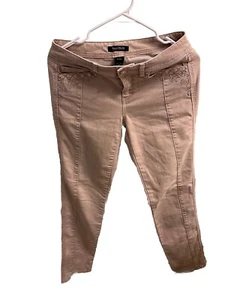 White House Black Market verzierte Jeans schmales Bein hellbraun Größe 0R  - Bild 1 von 14
