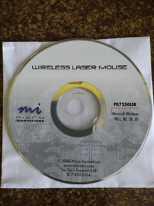 Micro Innovations Wireless Laser Mouse Software CD PD7250LSR 2005 - Picture 1 of 2