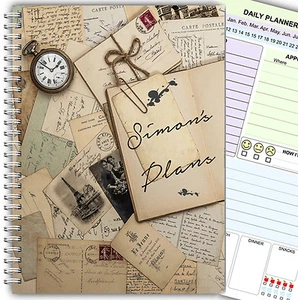 A5 PERSONALISED DAILY PLANNER ORGANISER WIRE BOUND WEEKLY DIARY NOTES BOOK GIFT - Picture 1 of 26