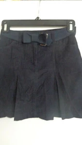 IZOD Girl's Navy Blue Skirt Skort Corduroy Uniform Stretch size 8 cute - Picture 1 of 6