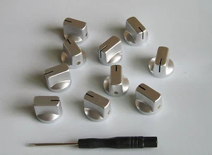 10x Guitar AMP Effect Pedal Knobs Davies 1510 Style Pointer Knob Silver - Picture 1 of 4