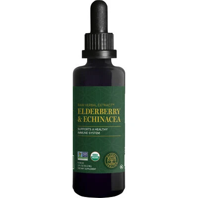 Global Healing USDA Organic Elderberry & Echinacea Liquid Supplement (2 Oz) - Image 1 of 4