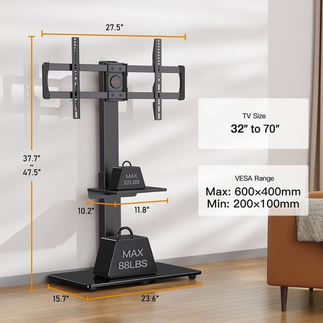 Soporte de montaje en pared de estante de TV retráctil universal Monitor  LCD de 17 a 32 pulgadas WDOplteas Para estrenar