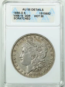 1888-O $1 Morgan Silver Dollar AU55 Details Scratched 1515682 VAM-15 Hot 50 - Picture 1 of 2