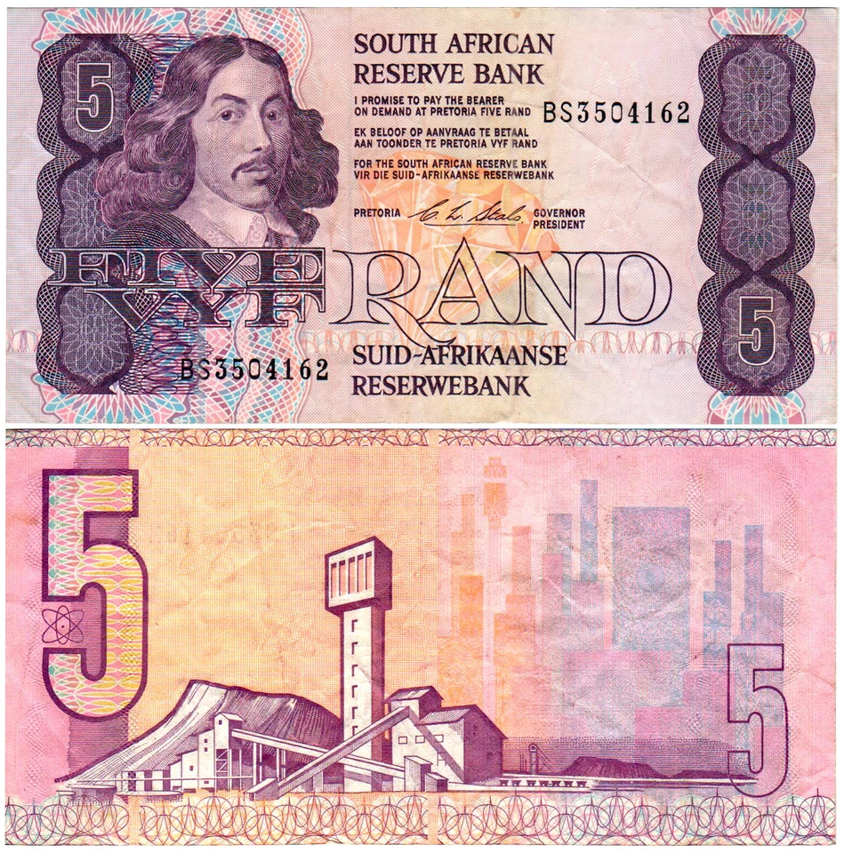 South Africa 5 Rand P#119e (1978-94) Suid-Afrikaanse Reserwebank VF - Image 1 of 1