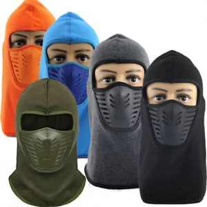 Women's Men’s Winter Balaclava Face Mask Cold Weather Windproof Fleece Ski Ninja - Picture 1 of 18