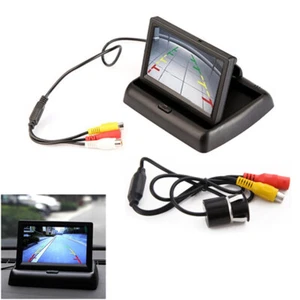 HD 4.3'' TFT-LCD Screen Foldable Car Reverse Monitor w/Rear View Camera Durable - Picture 1 of 12