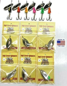 Best Quality Trout Spinners 1/8 OZ American Made Fishing Spinner Nickel Blades - Picture 1 of 5