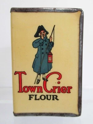 Vintage Advertising Match Box Cover Town Crier Flour c1900 - Image 1 of 4