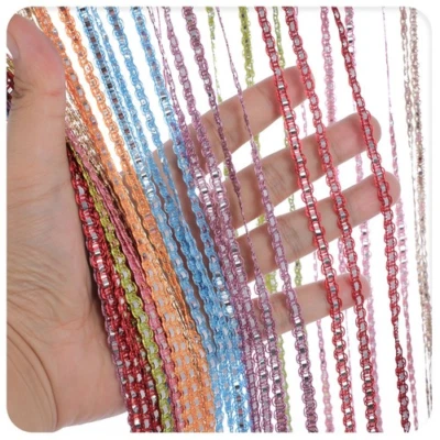 Curtain Shiny Tassel Line  Room Curtains String Door Divider Drape Decor Valance - Image 1 of 4