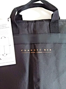 Classic Six New York Designer Garment Bag Carry Bag Full Zippered Black NWT 48" - Picture 1 of 6