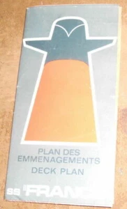 Plan des Emménagements - Deck Plan ss »France » | Bon état - Picture 1 of 2