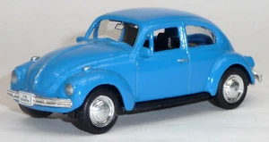 VW Maggiolino blu Volkswagen modellino auto circa 1:60 = 7,5 cm metallo pressofuso a iniezione di Welly - Foto 1 di 5