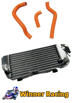 Fit KTM 65 SX, 65 XC 2002-2008 aluminum radiator + silicone hose Orange - Image 1 of 4