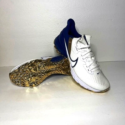 Nuevos zapatos de golf Nike Infinity Tour NRG de edición limitada blancos/azules/dorados talla 10 Foto 1 de 4