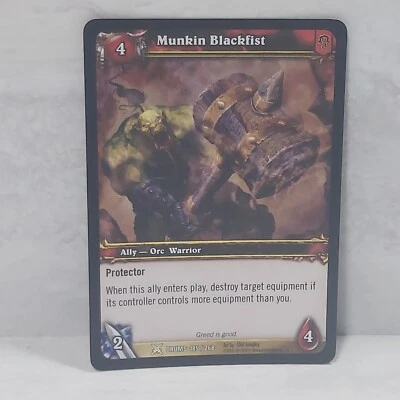 World Of Warcraft Drums Of War Munkin Blackfist 185/268 Foil TCG Card - Image 1 of 3