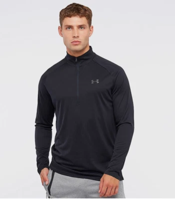 XXL Under Armour Para Hombre Armadura de Lanza 1/2 Cremallera Puño Acanalado Mangas Largas Camisa Foto 1 de 4