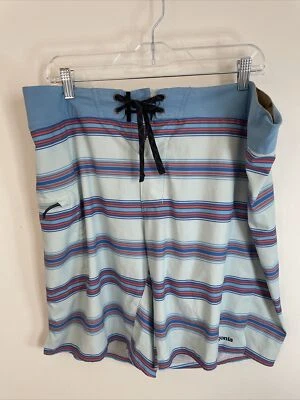 Patagonia Shorts Men 38 Blue Swim Trunks Wavefarer Beach Bathing Suit Board Surf - Image 1 of 4