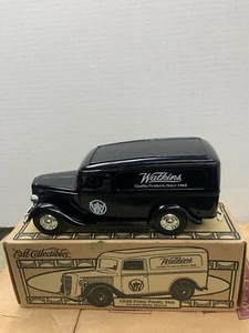 ERTLE COLLECTIBLES- WATKINS 1936 FORD PANEL TRUCK BANK W/KEY- NEW/BOXED - Picture 1 of 1