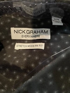 Nick Graham Herren Hemd Größe XLarge Modern Fit Knopfleiste Neu mit Etikett - Bild 1 von 7