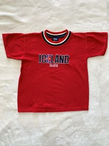 Kids Red Iceland Country and Flag T-Shirt Size 8-10 years - Picture 1 of 1