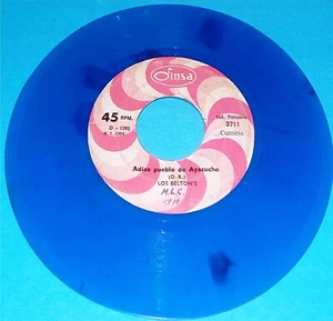 LOS BELTONS "Adios Pueblo de Ayacucho" PERUVIAN PSYCH CUMBIA, CUMBIA BEAT, 7 VG+ - Picture 1 of 5
