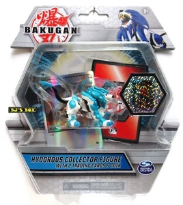 Bakugan HYDOROUS COLLECTOR FIGURE with 2 Trading Cards & Coin White Body New - Bild 1 von 3