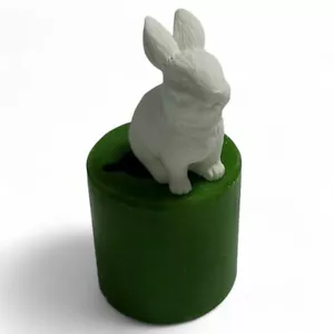 Molde de silicona mate molde de fundición esculturas pequeño conejo lindo conejo de Pascua (026) - Imagen 1 de 15