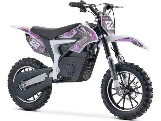 MotoTec Demon 500W 36V Electric Dirt Bike - Lithium Purple