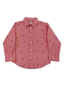 Toddler Boys Red Monster Truck Long Sleeve Button Down T-Shirt 2T - Picture 1 of 2
