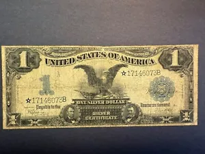 1899 Stern Schein 1 $ Black Eagle Silber Zertifikat Fr. 236* (sehr guter Zustand) - Bild 1 von 8