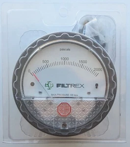 Filtrex Sailors Differential Pressure Gauge, 0-2000Pa - Picture 1 of 5
